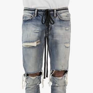 NEW NWT MNML Elongated Drawcord Belt Black